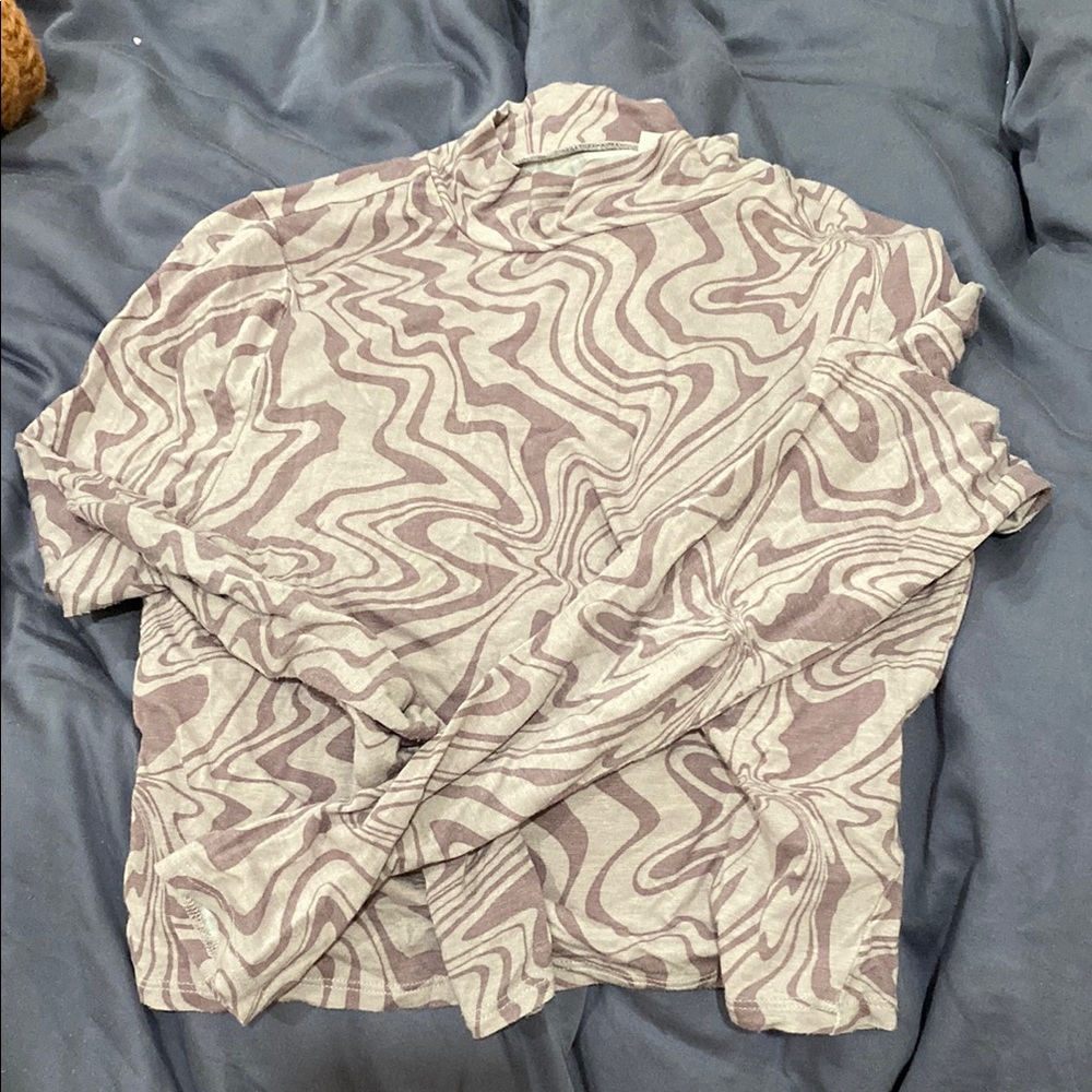 Pacsun Purple Long Sleeve Crop Top